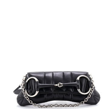 Gucci Horsebit Chain Shoulder Bag Vertical Quilted Leather Medium
