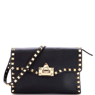 Valentino Garavani Rockstud Flip Lock Flap Bag Leather Small