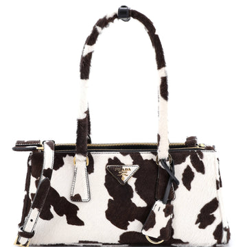 Prada Galleria NM Double Zip Tote Printed Calf Hair Medium