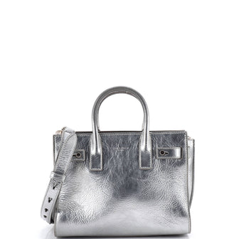 Saint Laurent Sac de Jour Souple Bag Crinkled Glazed Leather Nano