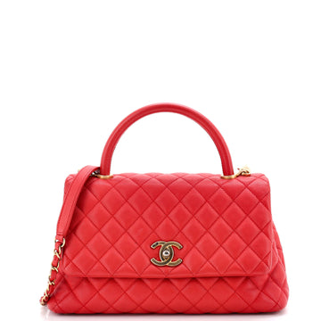 Chanel Coco Top Handle Bag Quilted Caviar Small