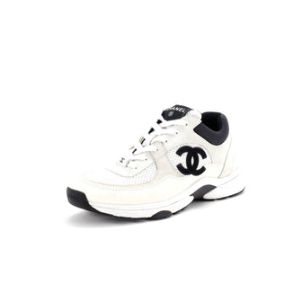 Chanel Women's CC Low-Top Sneakers Leather and Mesh