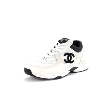 Chanel Women's CC Low-Top Sneakers Leather and Mesh