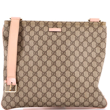Gucci Flat Messenger Bag GG Canvas Medium