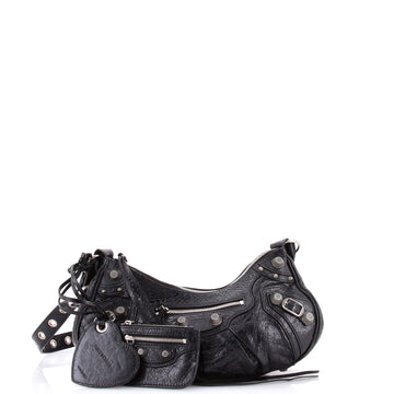 Balenciaga Le Cagole Giant Studs Shoulder Bag Leather XS