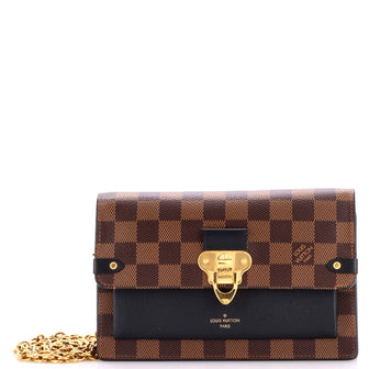 Louis Vuitton Vavin Chain Wallet NM Damier with Leather