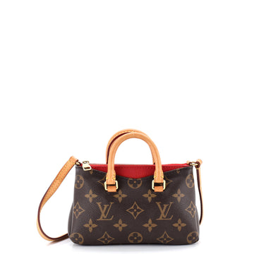 Louis Vuitton Pallas Tote Monogram Canvas with Leather Nano