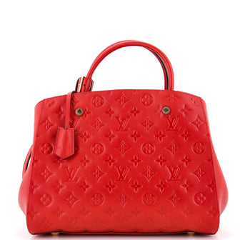 Louis Vuitton Montaigne Handbag Monogram Empreinte Leather MM