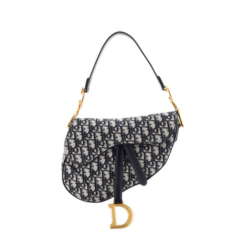 Christian Dior Saddle Handbag Oblique Canvas Medium