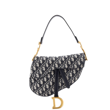 Christian Dior Saddle Handbag Oblique Canvas Medium