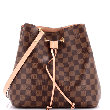 Louis Vuitton NeoNoe Handbag Damier with Leather MM
