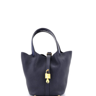 Hermes Touch Picotin Lock Bag Clemence with Matte Alligator PM