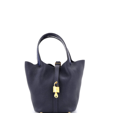 Hermes Touch Picotin Lock Bag Clemence with Matte Alligator PM