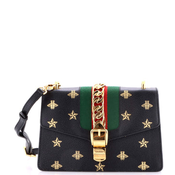 Gucci Sylvie Shoulder Bag Printed Leather Small
