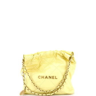 Chanel 22 Chain Hobo Quilted Calfskin Small