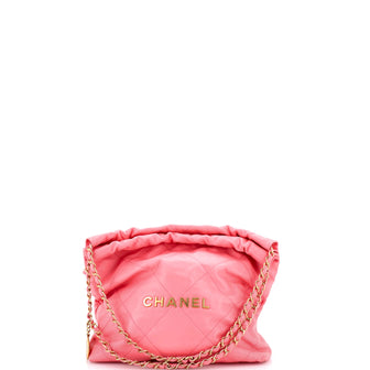 Chanel 22 Chain Hobo Quilted Calfskin Small