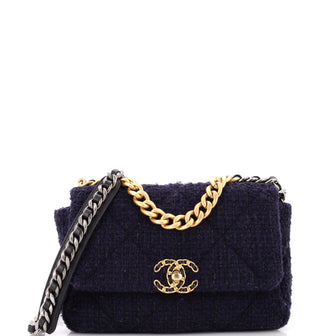 Chanel 19 Flap Bag Quilted Tweed Medium