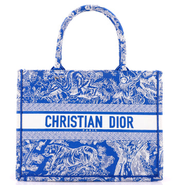 Christian Dior Book Tote Embroidered Canvas Medium