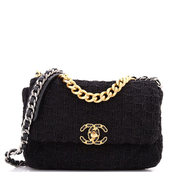 Chanel 19 Flap Bag Quilted Tweed Medium
