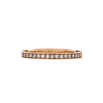 Tiffany & Co. Lock Ring 18K Rose Gold with Diamonds