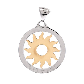 Bvlgari Tondo Sun Pendant Pendant & Charms Stainless Steel with 18K Yellow Gold 43MM