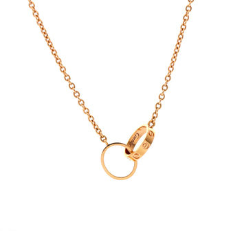 Cartier Love Interlocking Necklace 18K Rose Gold