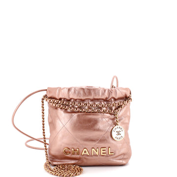 Chanel 22 Chain Hobo Quilted Calfskin Mini