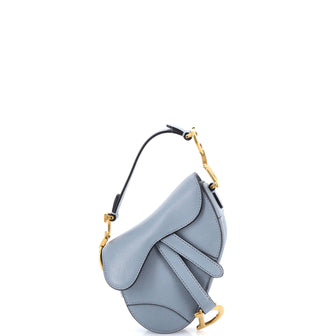 Christian Dior Saddle Handbag Leather Micro