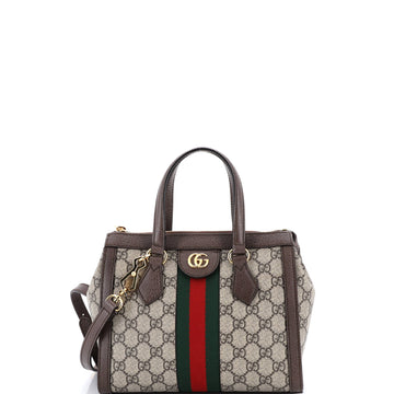 Gucci Ophidia Top Handle Tote GG Coated Canvas Small