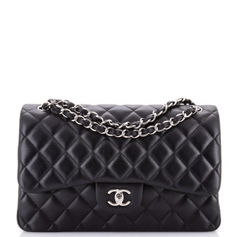 Chanel Classic Double Flap Bag Quilted Lambskin Jumbo