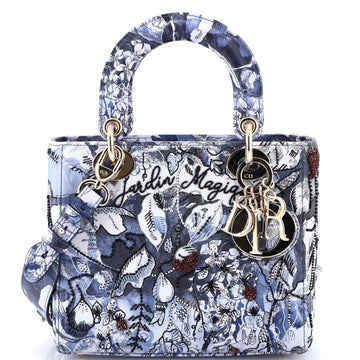 Christian Dior My ABCDior Lady Dior Bag Embroidered Printed Leather