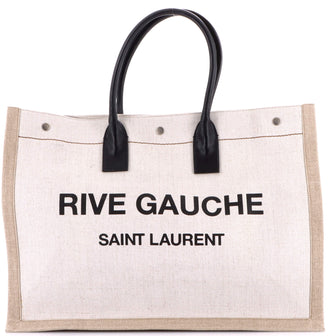 Saint Laurent Rive Gauche Shopper Tote Canvas Large