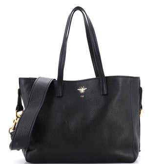 Christian Dior D-Bee Shopper Tote Leather Medium