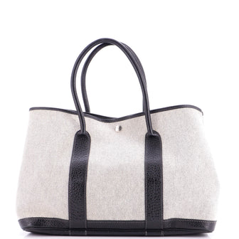 Hermes Garden Party Tote Toile and Leather 36