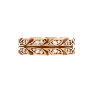 Tiffany & Co. Victoria Vine Band Ring 18K Rose Gold with Diamonds