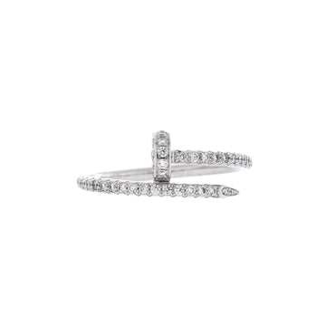 Cartier Juste un Clou Paved Ring 18K White Gold with Diamonds Small