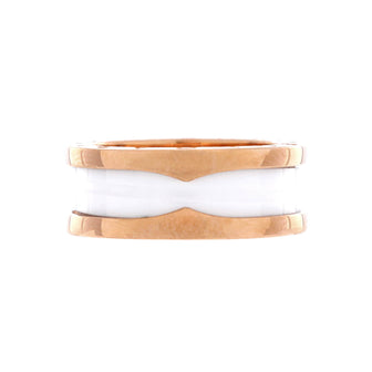 Bvlgari B.Zero1 Two Band Ring 18K Rose Gold and Ceramic