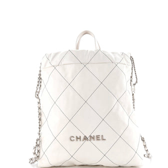 Chanel 22 Chain Backpack Quilted Calfskin Large
