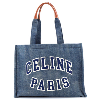Celine Cabas Thais Tote Denim with Applique Large
