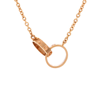Cartier Love Interlocking Necklace 18K Rose Gold