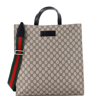 Gucci Convertible Soft Open Tote GG Coated Canvas Tall