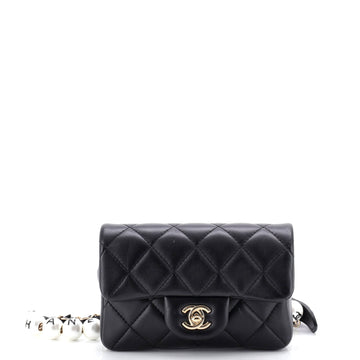 Chanel My Precious Pearls Waist Bag Quilted Lambskin Mini