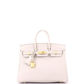 Hermes Birkin Handbag Light Togo with Gold Hardware 25