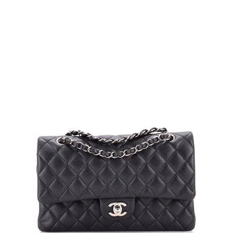 Chanel Classic Double Flap Bag Quilted Iridescent Caviar Medium