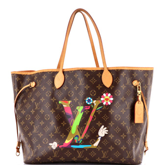 Louis Vuitton Neverfull Tote Limited Edition Monogram Murakami MOCA Hands GM