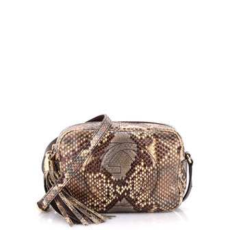 Gucci Soho Disco Crossbody Bag Python Small