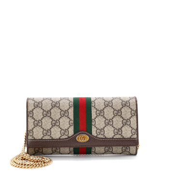 Gucci Ophidia Chain Wallet GG Coated Canvas