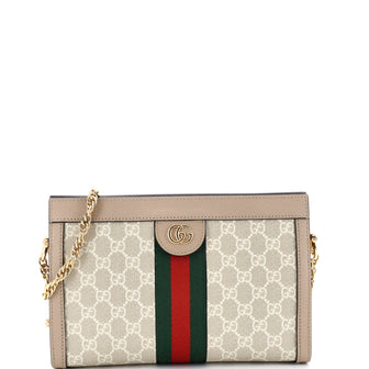 Gucci Ophidia Chain Shoulder Bag GG Coated Canvas Small