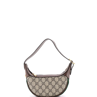 Gucci Ophidia Half Moon Bag GG Coated Canvas Mini