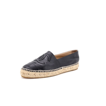 Chanel Women's CC Cap Toe Espadrilles Leather